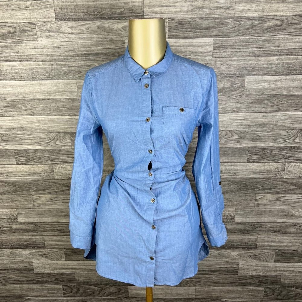 L.O.G.G. by H&M Button Front Blue Denim Shirt Dress Girl's Size 11-12 Years Old